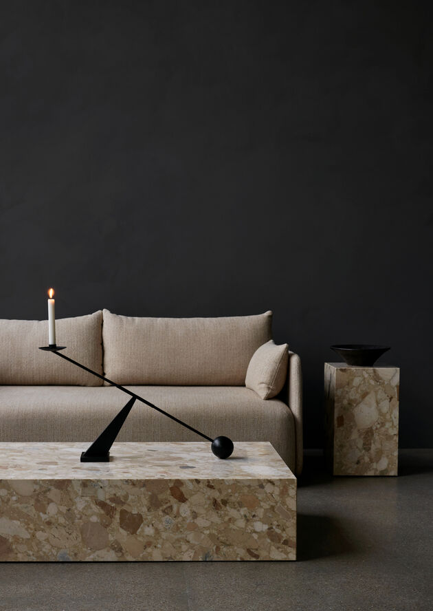 Audo Copenhagen Interconnect Candle Holder, W70, Bl Sort