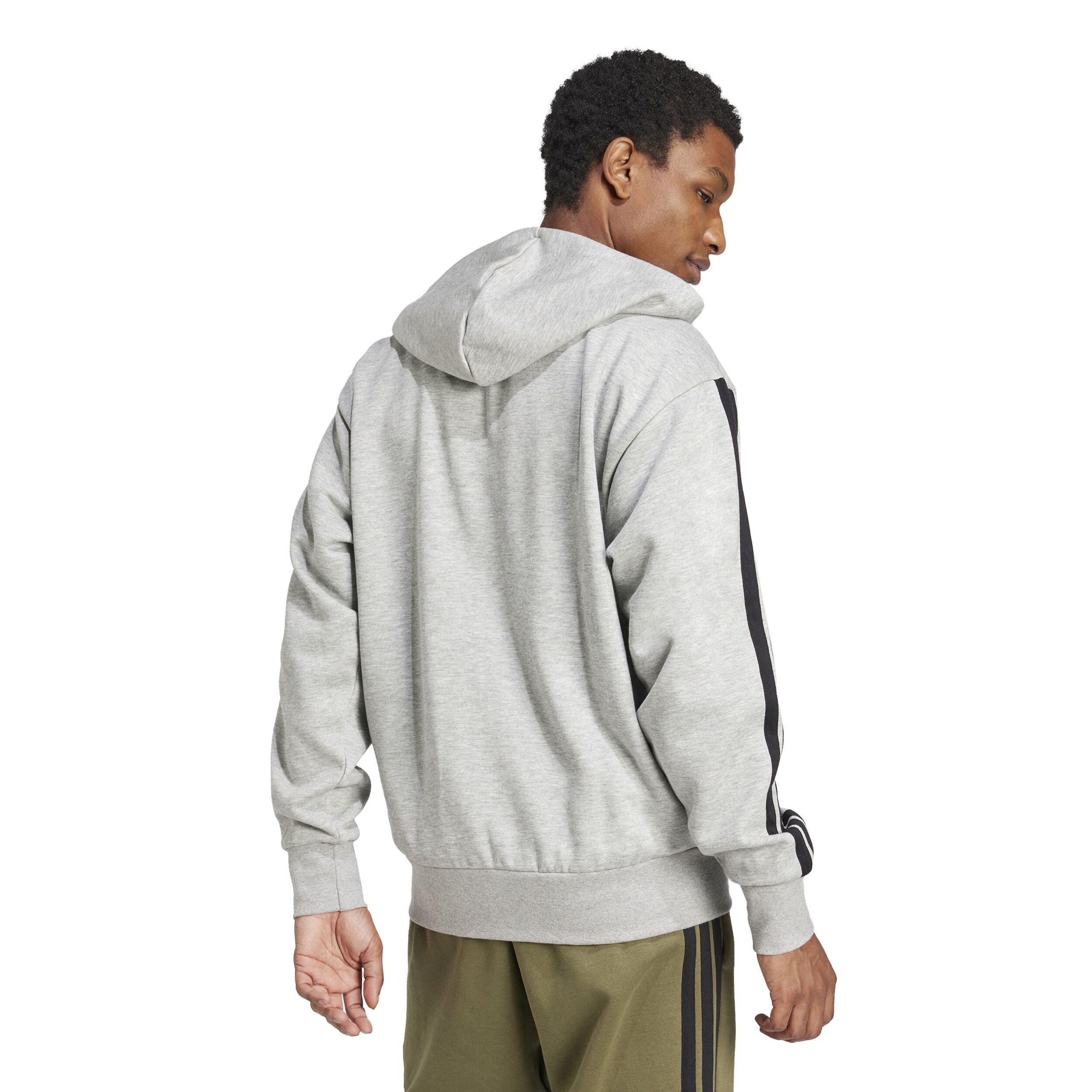 adidas Essentials 3 Stripes Gilet En Coton Hommes - Gris , Noir