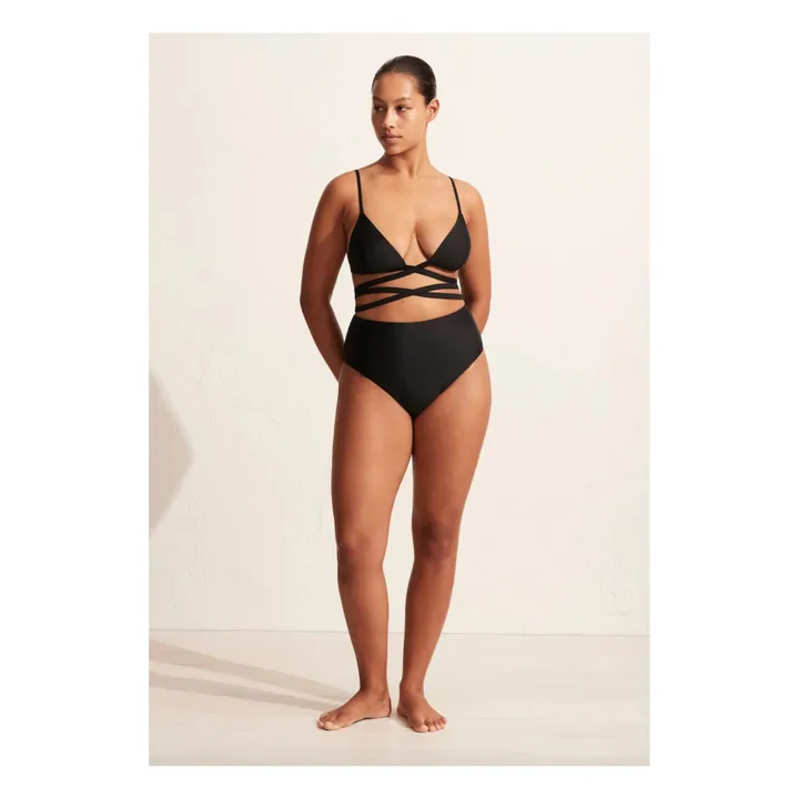 Matteau Haut de Maillot Wrap Triangle | Noir