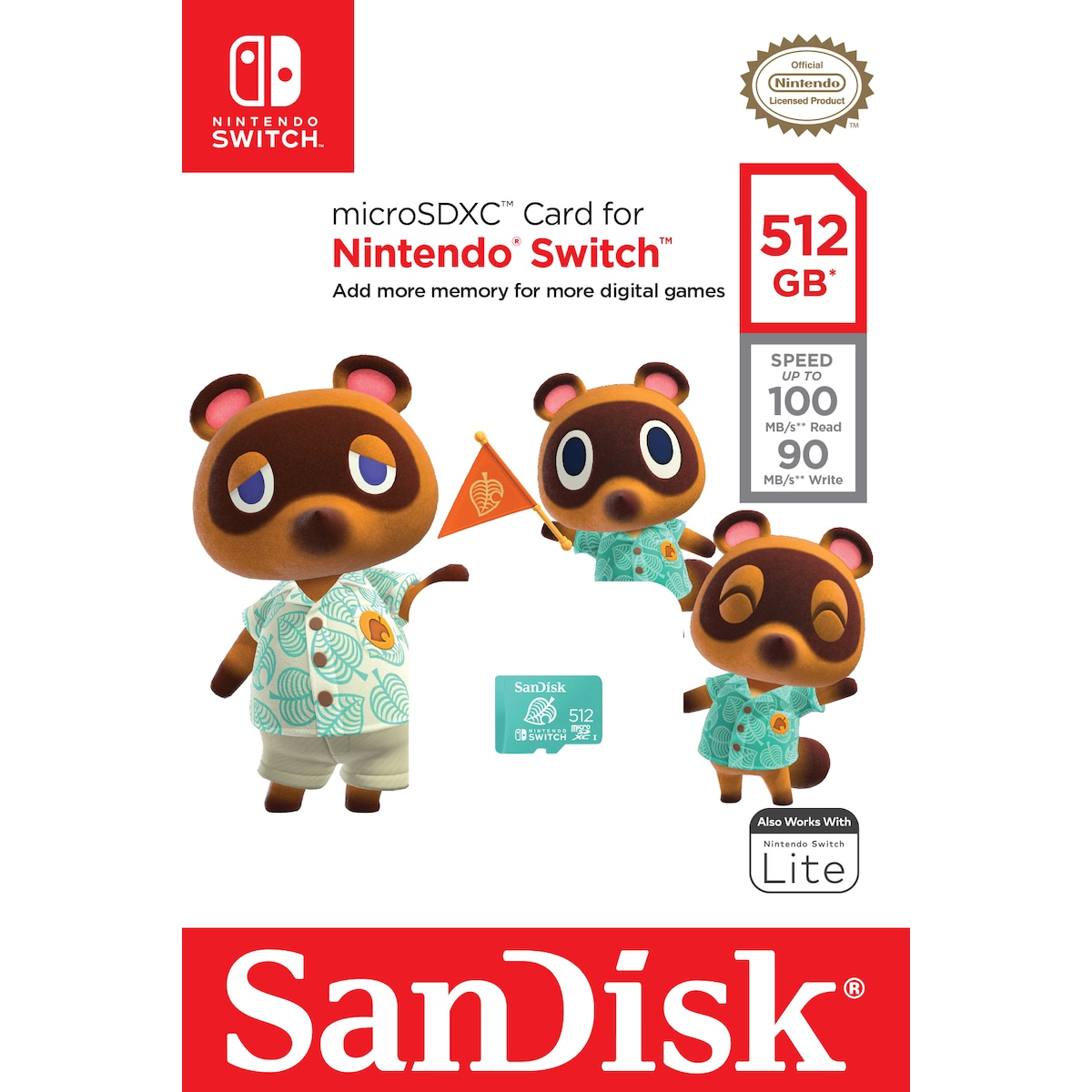SanDisk 512GB microSDXC minnekort for Nintendo Switch