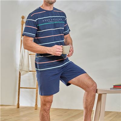 Pyjama short rayé