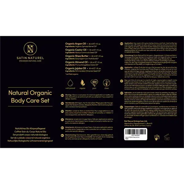 Natürliches Bio Körperpflegeset