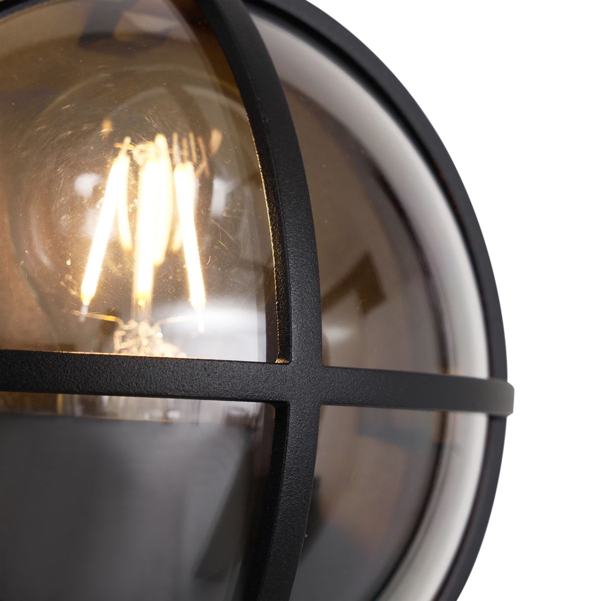 Buiten wandlamp zwart rond IP65 - Target