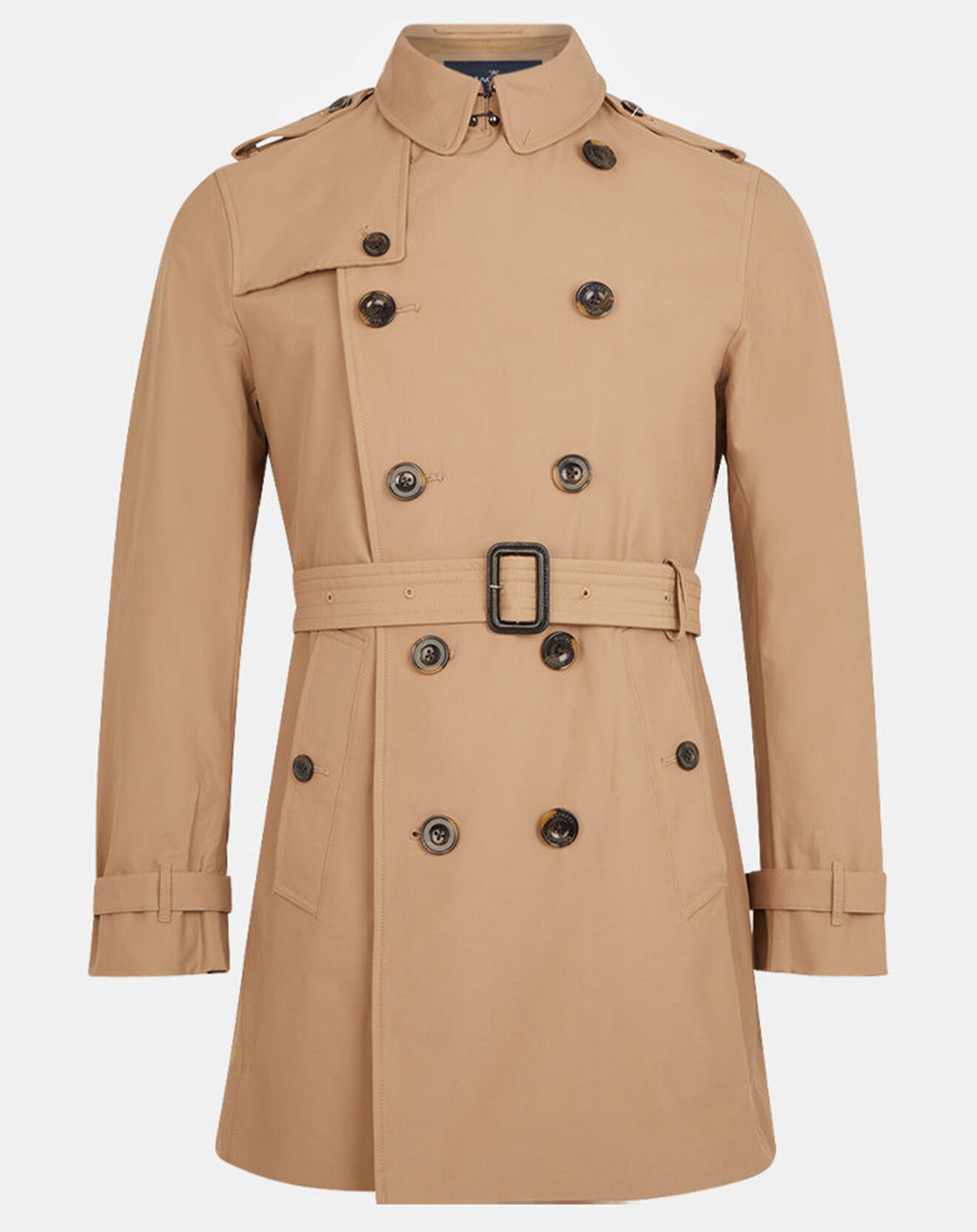 Hackett London Trench mi-long beige foncé