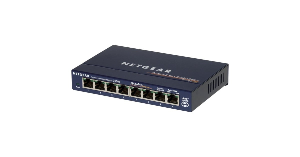 NetgearGS108 switch  (Blauw, Retail)