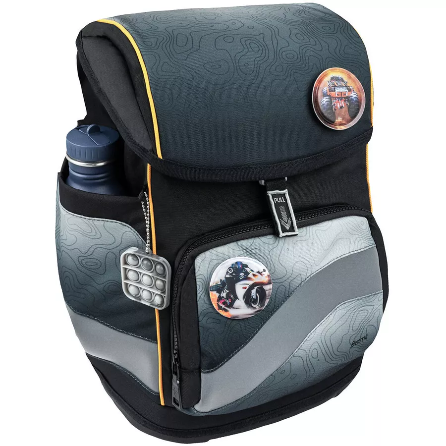 Belmil Schulranzen Premium Smarty Plus Set 5-teilig Black Grey
