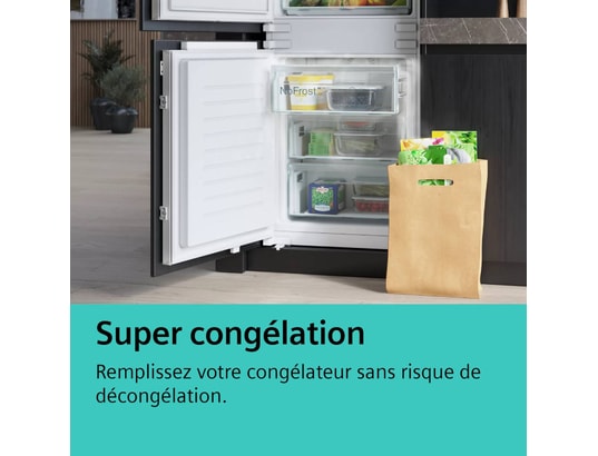 SIEMENS - Réfrigérateur congélateur encastrable KI87VVFE1 IQ300, 270 litres, Low frost
