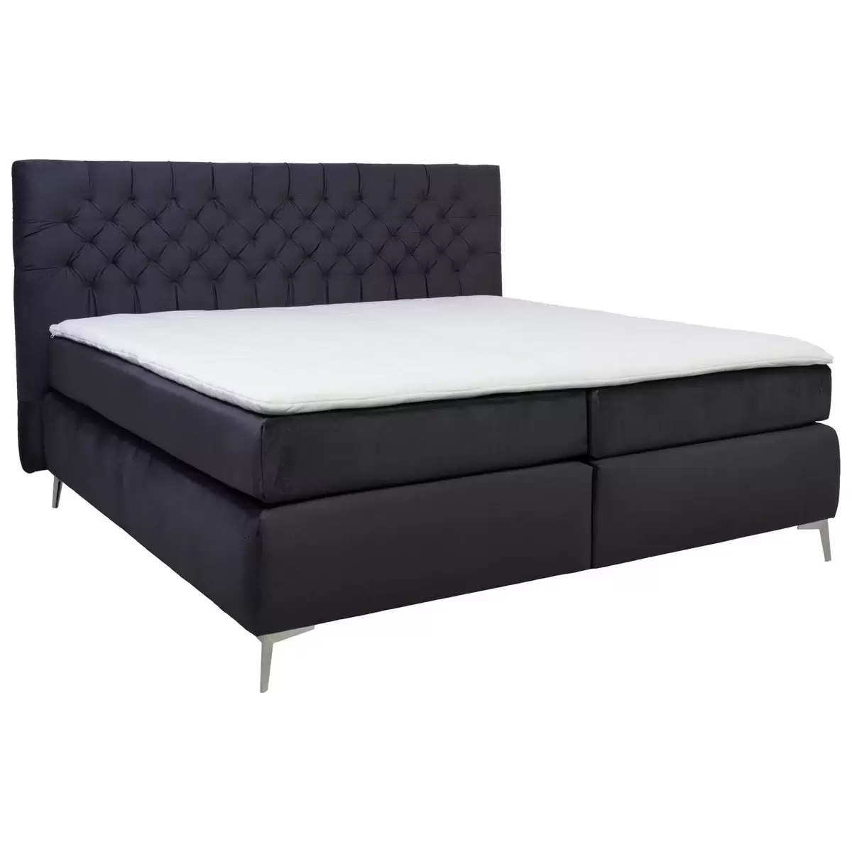 Boxspringbett Oftringen 180 x 200 Schwarz