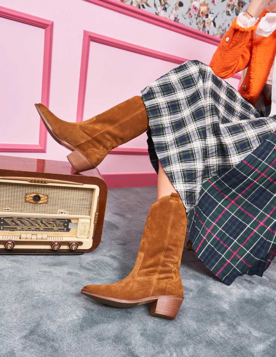 Bottes Jade - Suède ambre