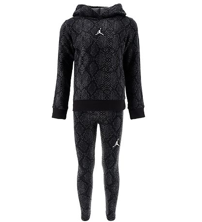 Jordan H?ttetr?je/Leggings - Essentiel Snake - Sort m. Slangem?n