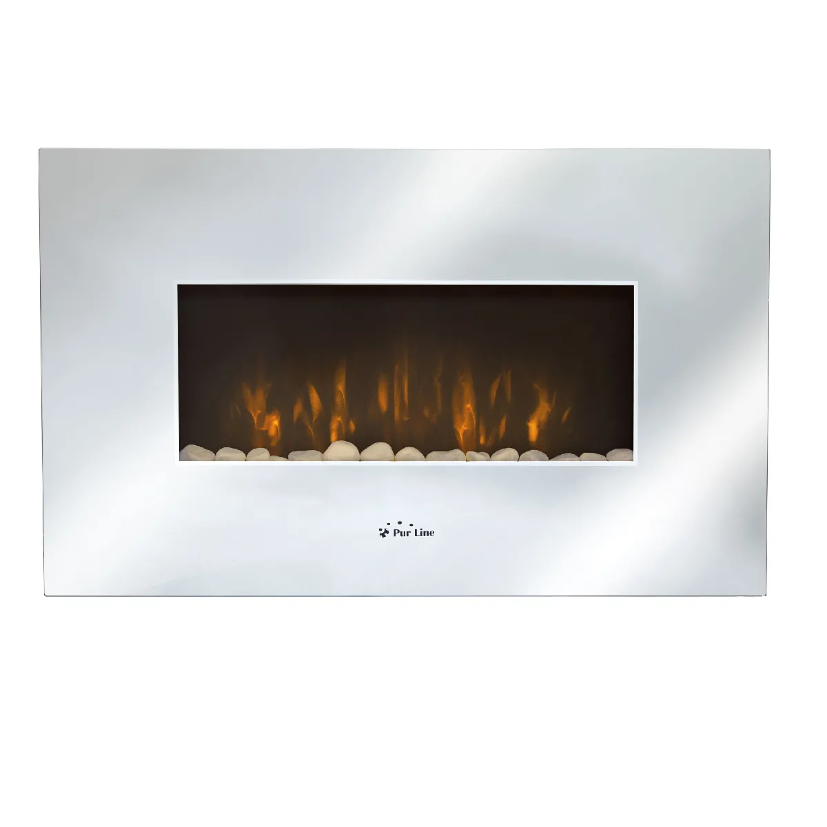 Purline Cheminée électrique miroir