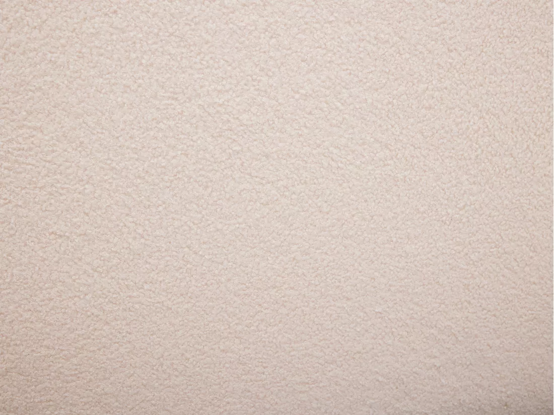 Lit coffre 90 x 190 cm - Tissu bouclette - Crème - LIRIMO