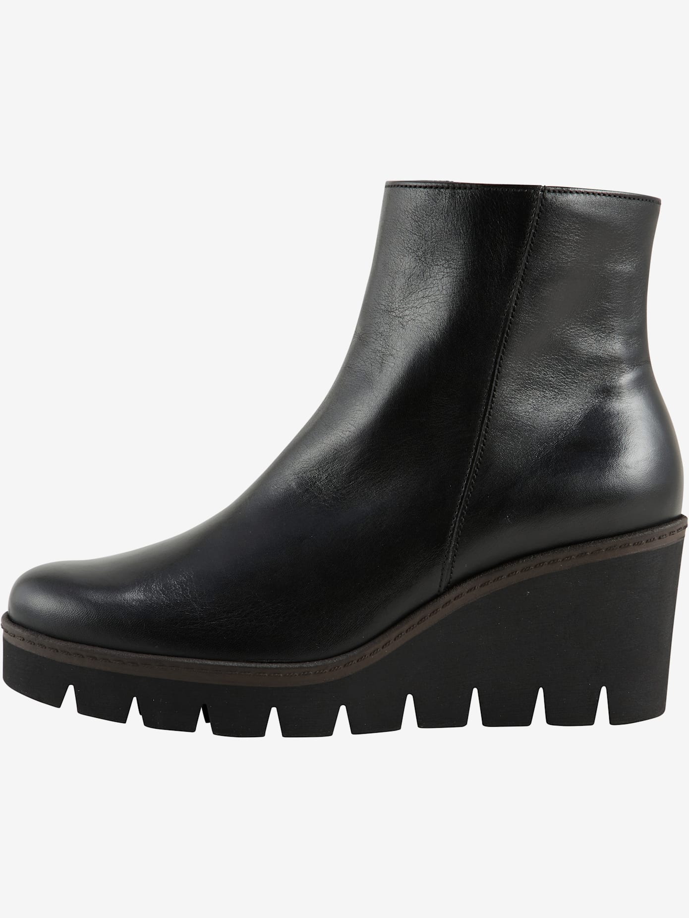 Bottines compensées cuir lisse de veau de qualité