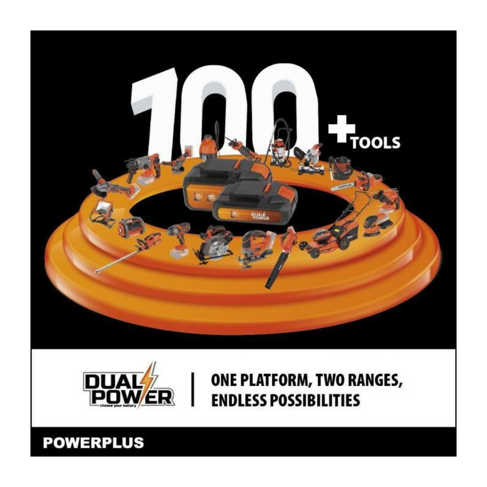 Taille-haies a batterie 20v dual power powdpg7531 - lame 580 mm, écartement 18 mm - livré sans batterie ni chargeur