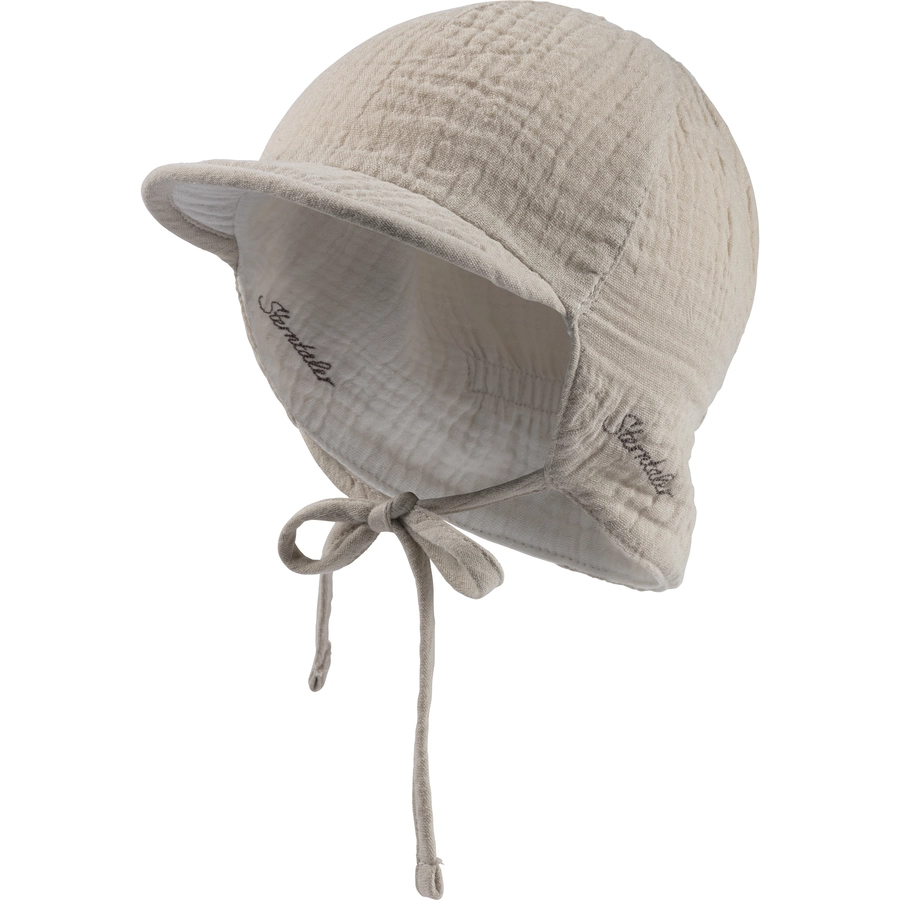 Sterntaler Wende-Schirmmütze Nackenschutz beige