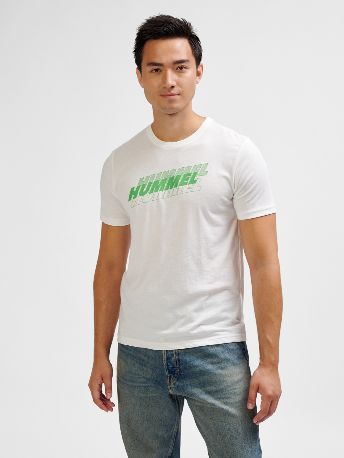 hmlGRAPHIC TRIPLE LOGO COTTON TEE