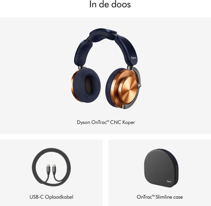 Dyson - OnTrac - Draadloze Over-Ear Koptelefoon - Koper