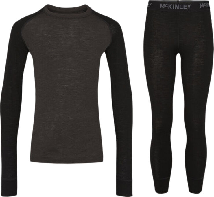 MCKINLEY Merino Uld Mix Skiundertøj, børn Sort