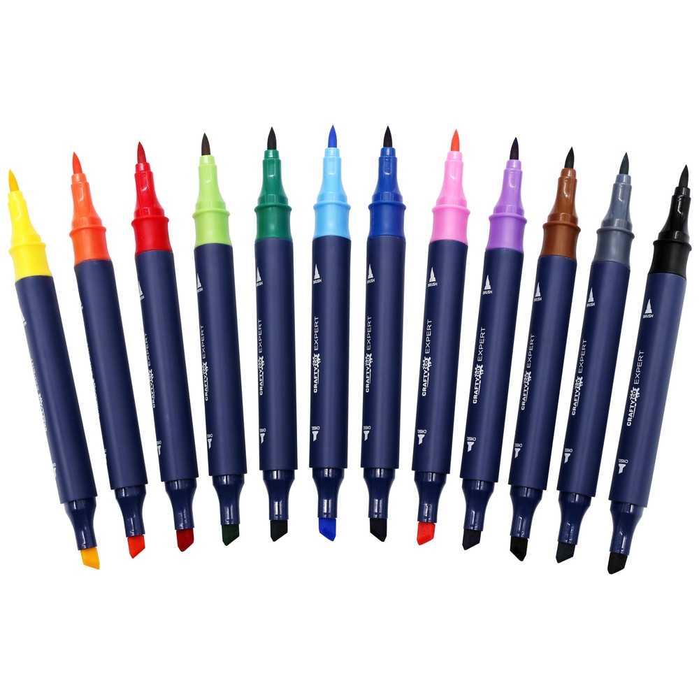 Crafty Co. Doppelspitzenmarker, 48-teilige Dose