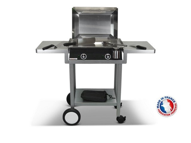 Pack plancha électrique PlanchaElec Classic 600 Carbon - Chariot Monce
