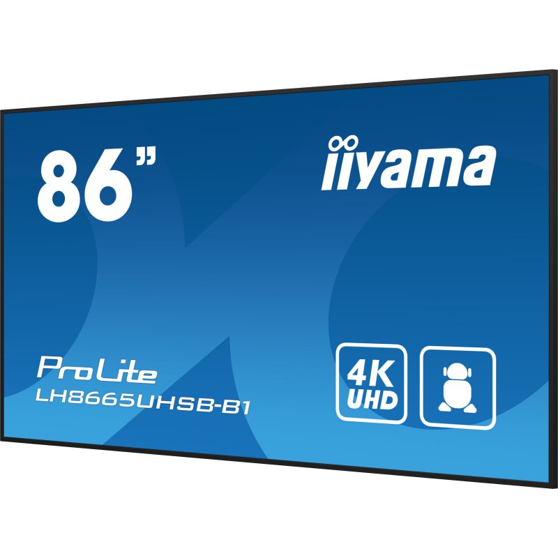 iiyama LH8665UHSB-B1 Écran d'affichage dynamique En forme de kiosk 2,18 m (86