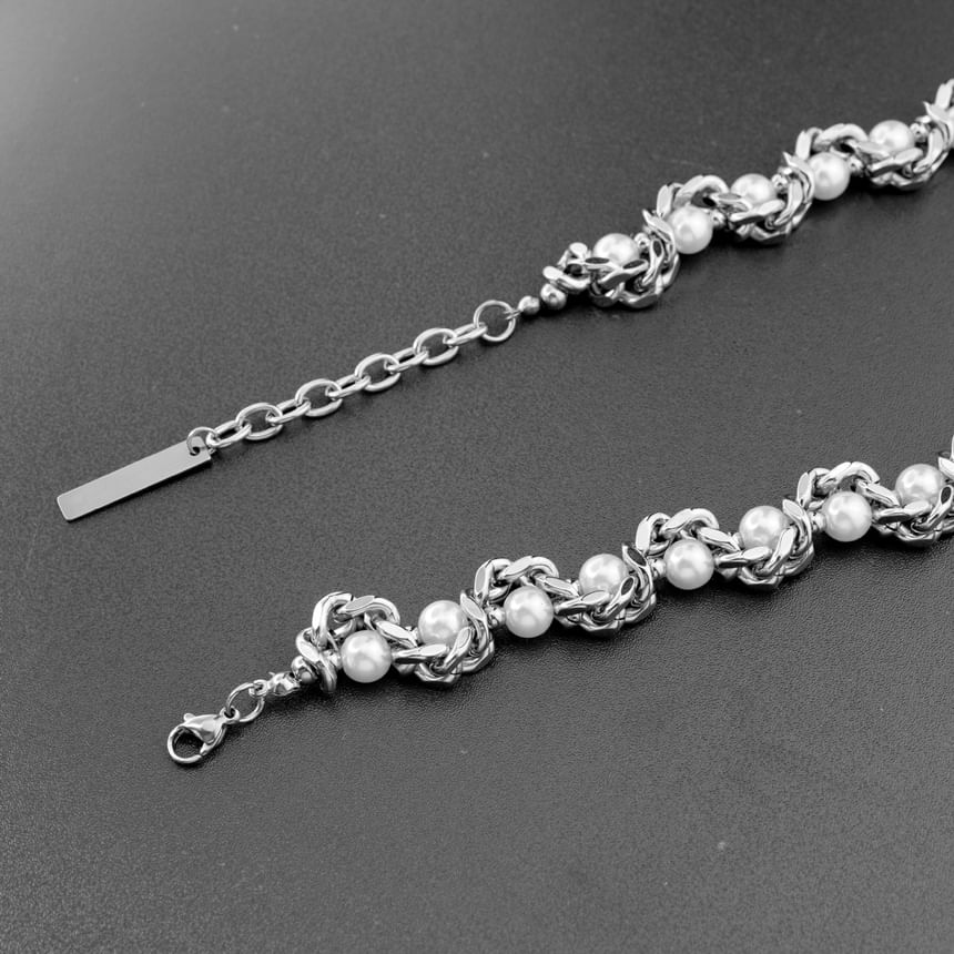Lilafey - Ketting met imitatieparels en kralen