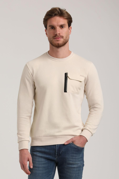 Gabbiano beige heren trui