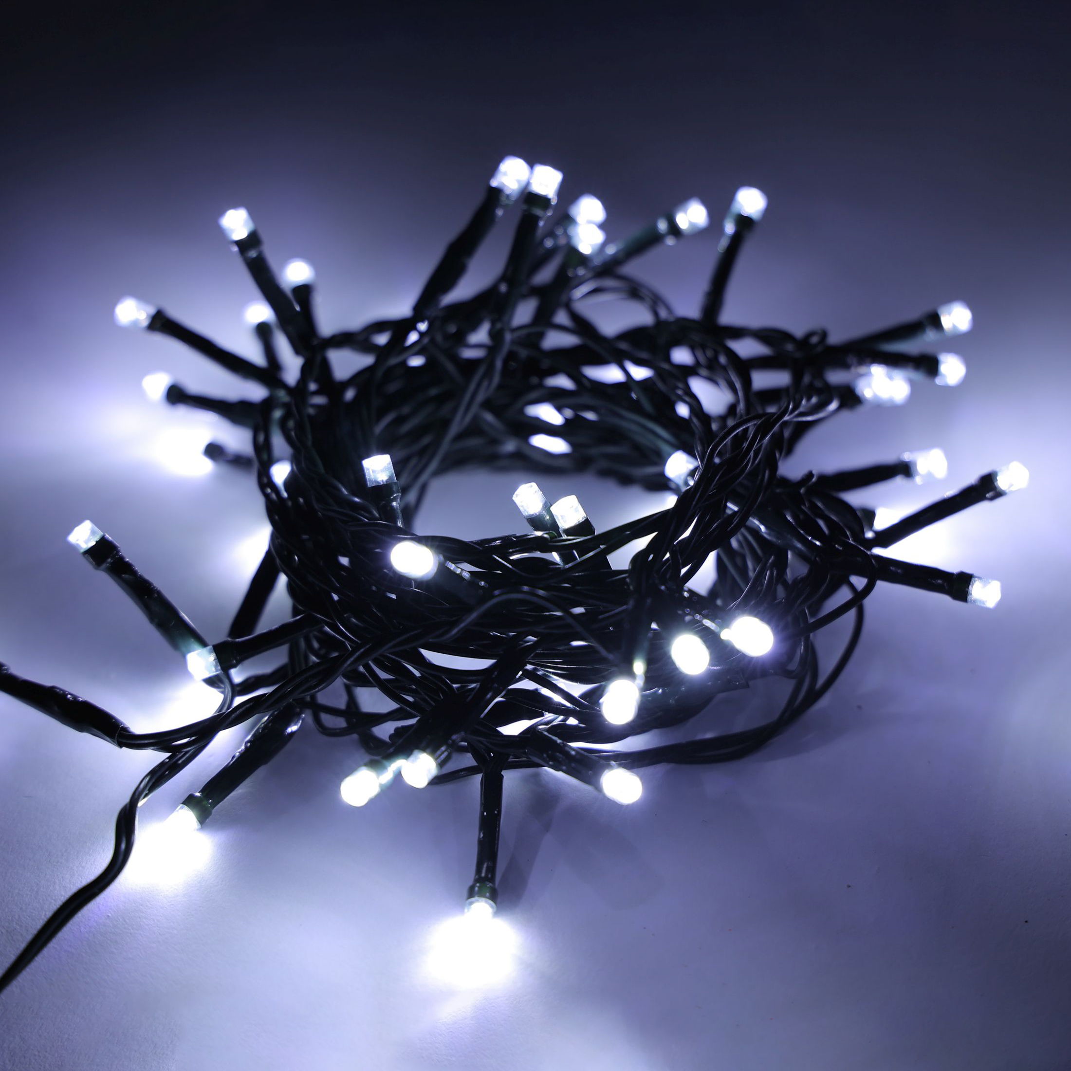LED Lichterkette 10 m kaltweiss mit Blinkfunktion