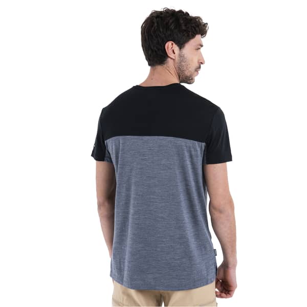 T-shirt randonnée ICEBREAKER M MERINO 125 COOL-LITE SPHERE III SS TEE GRAPHITE HEATHER/BLACK/CB