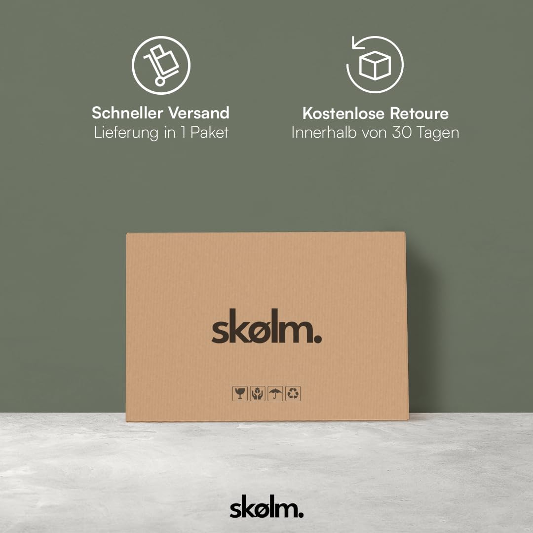 skølm Mjölnir Couchtisch oval – Wohnzimmertisch aus Eiche Massivholz – Sofatisch mit 2 Ablagen – kleiner Beistelltisch Natur geölt – Holztisch Wohnzimmer mit Stauraum – Coffee Tablen 70x110 cm