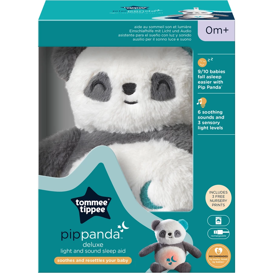 Tommee Tippee Einschlafhilfe Deluxe-Grofriend wiederaufladbar, Pip der Panda