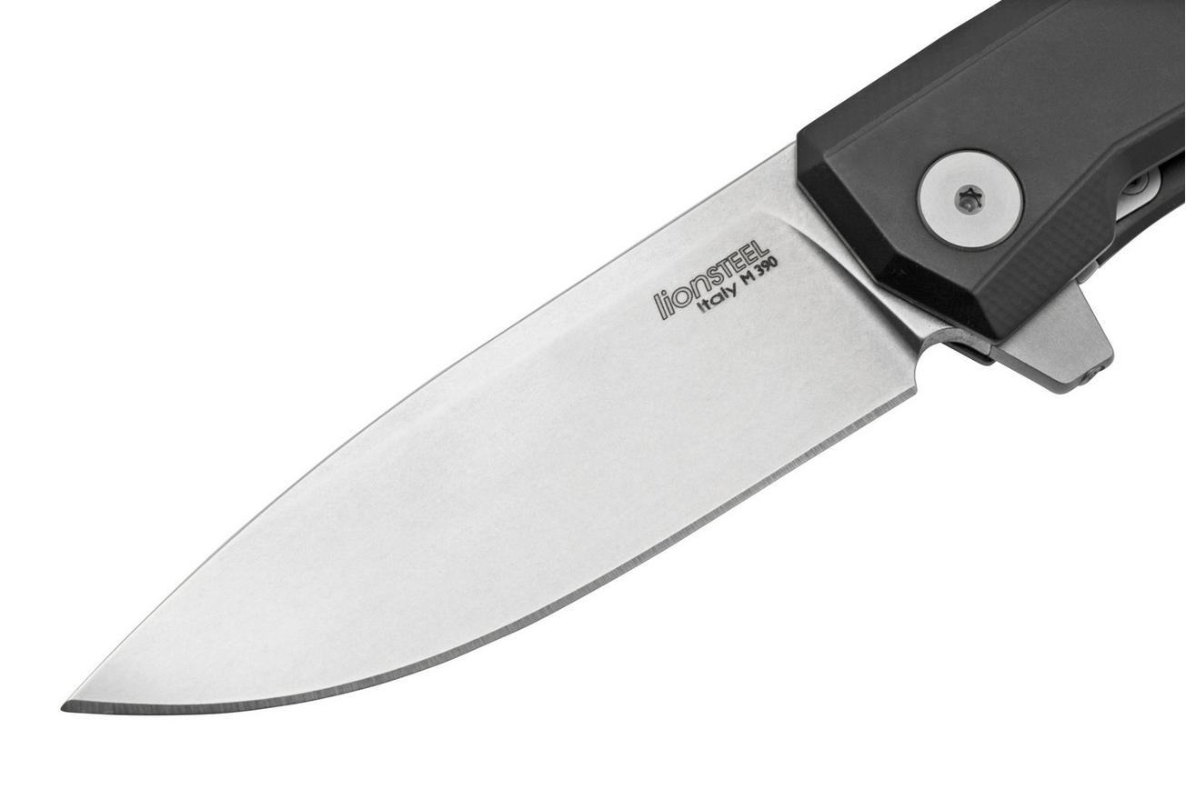 LionSteel Myto MT01A BS Black Aluminium, Satin zakmes, Molletta design