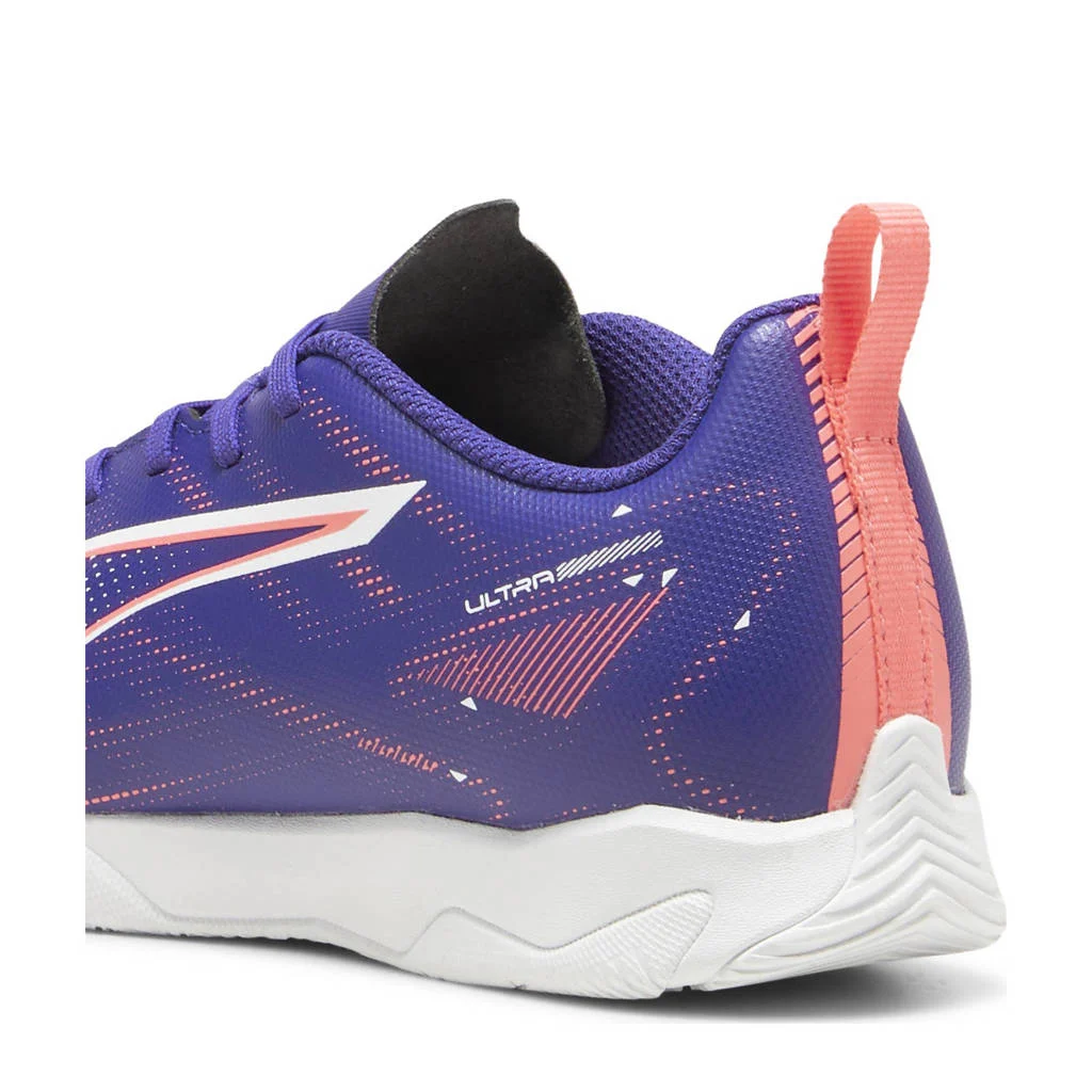 Puma Ultra 5 Playjunior zaalvoetbalschoenen kobaltblauw/wit/koraalrood