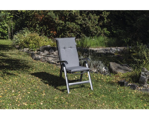 Kussen voor hoge rugleuning, 118 x 46 cm, katoenmixstof, grijs