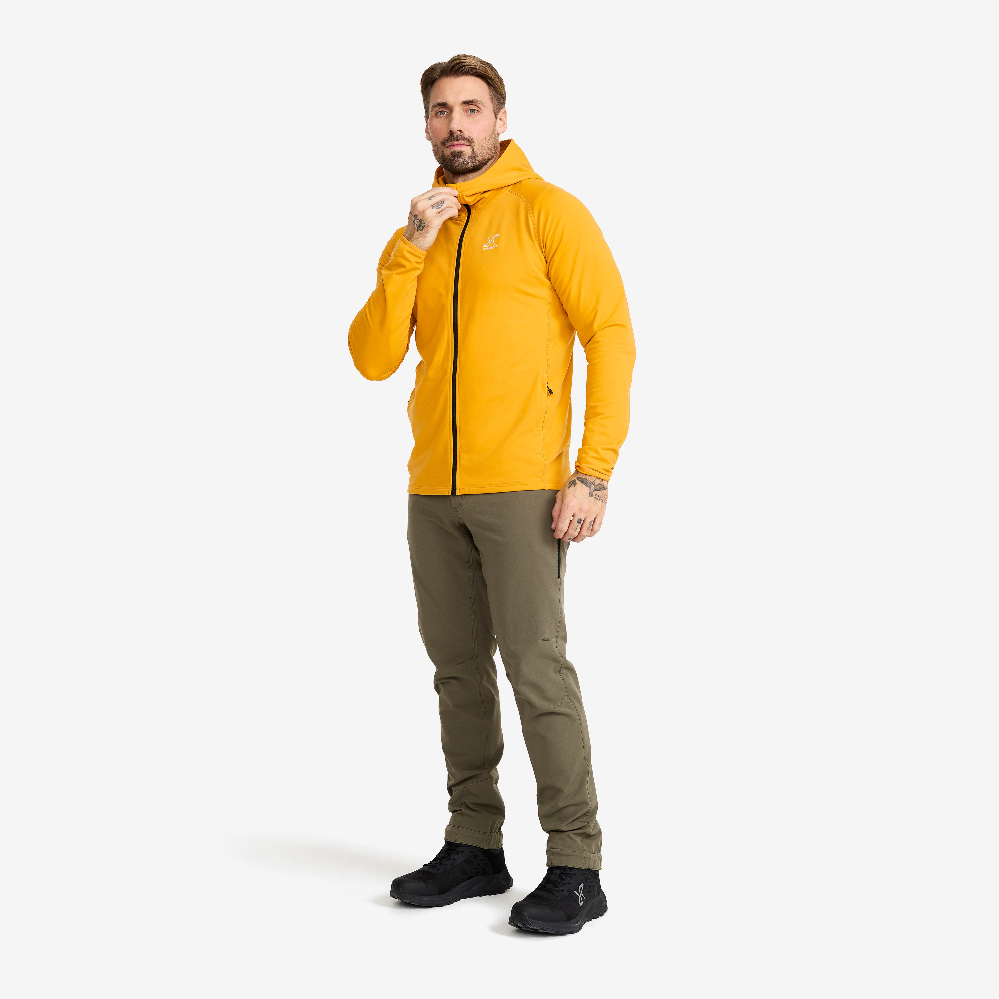 Evolution Light Stretch Fleece Hoodie Herre Nugget Gold