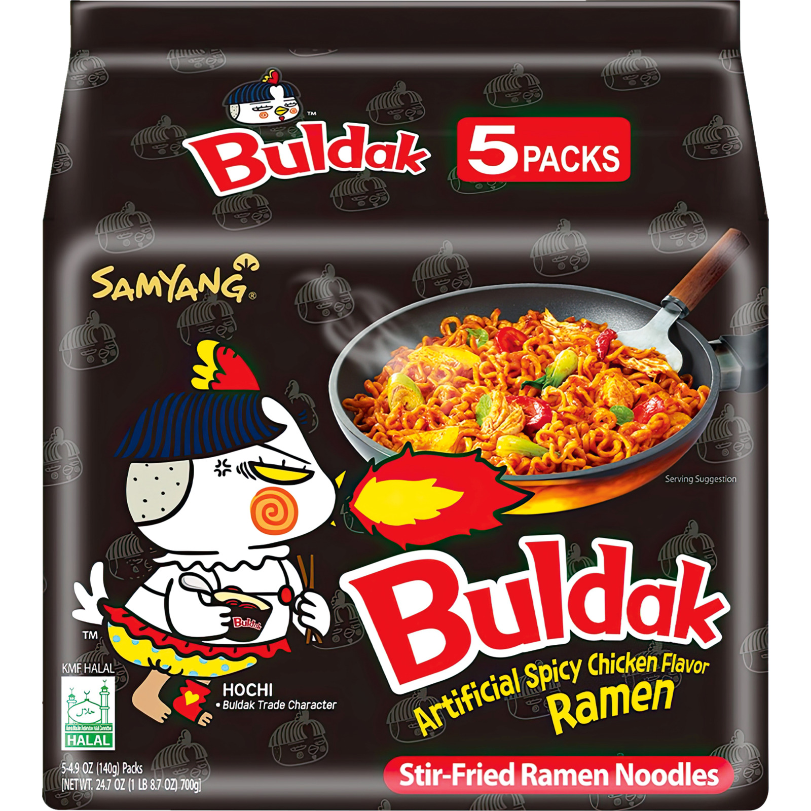Samyang Buldak Hot Chicken Ramen Original 5 x 140 g