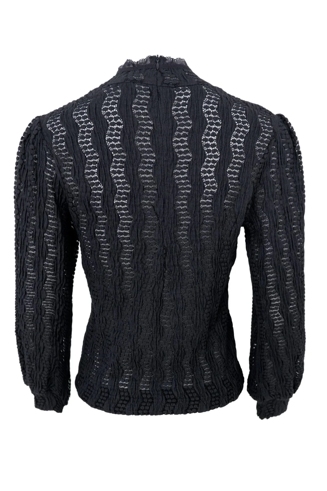 Black Colour Bceleonora Lace Blouse W. Turtleneck black
