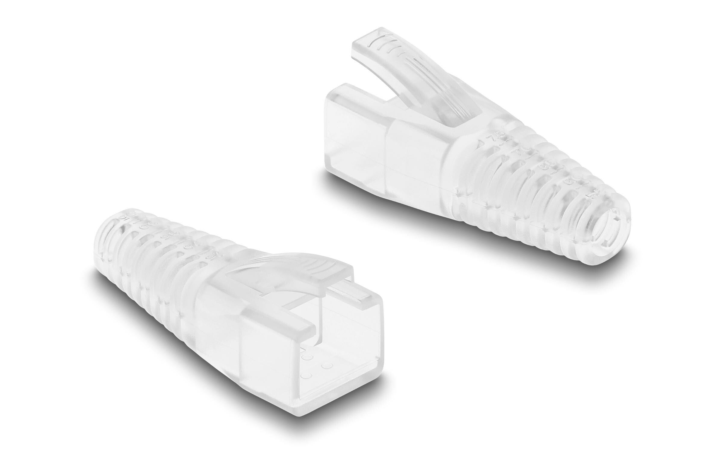 Knickschutztülle für RJ45 Stecker 50 StückDelock Knickschutztülle für RJ45 Stecker schneidbar 50er Set farbig