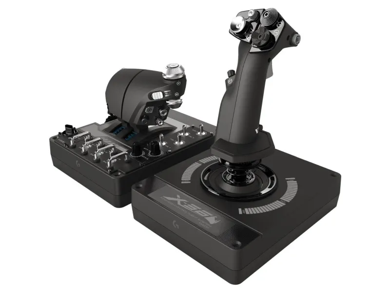 LOGITECH G Saitek Pro Flight X56 Rhino - Joystick og speeder - kabling - for PC