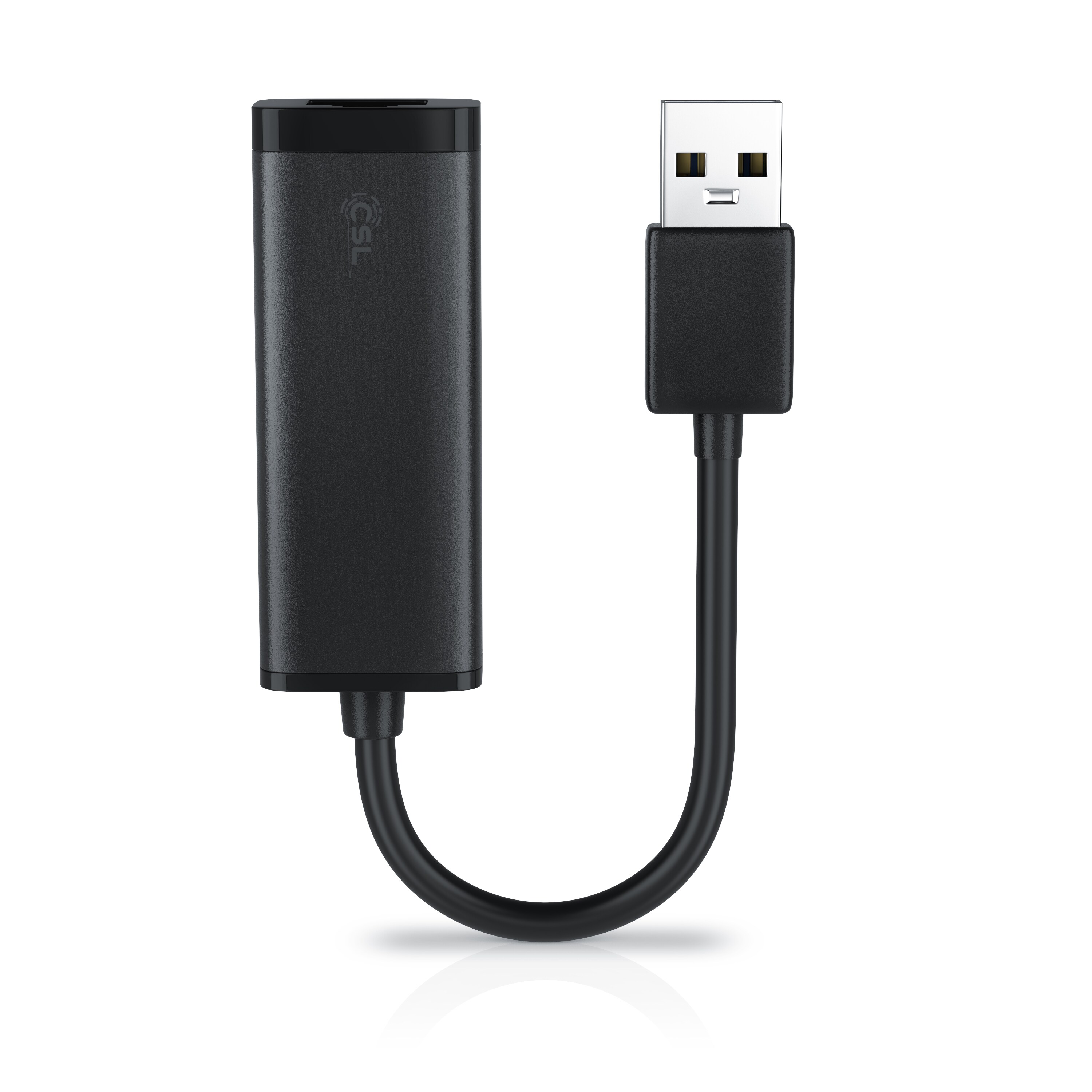 CSL Netzwerkadapter USB 3.0 Typ A Stecker auf RJ-45 Gigabit Ethernet Buchse, externe Netzwerkkarte