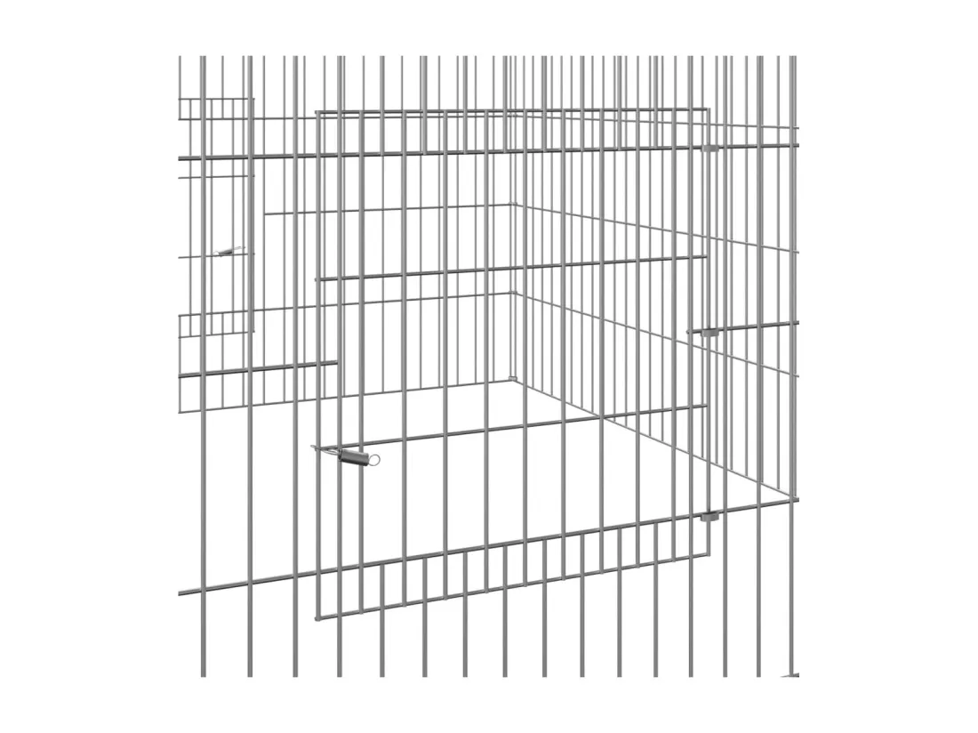 Cage à lapin 110x110x55 cm Fer galvanisé