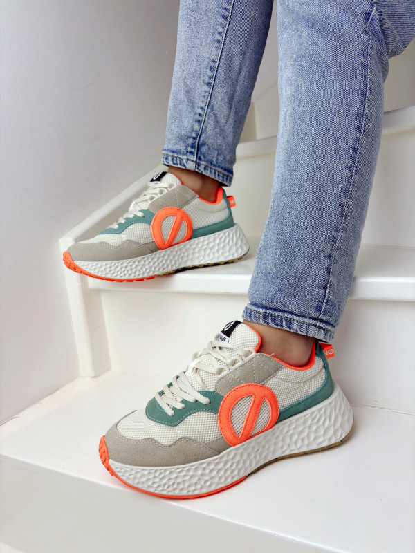 No Name - Sneakers CARTER JOGGER Dove/Orange