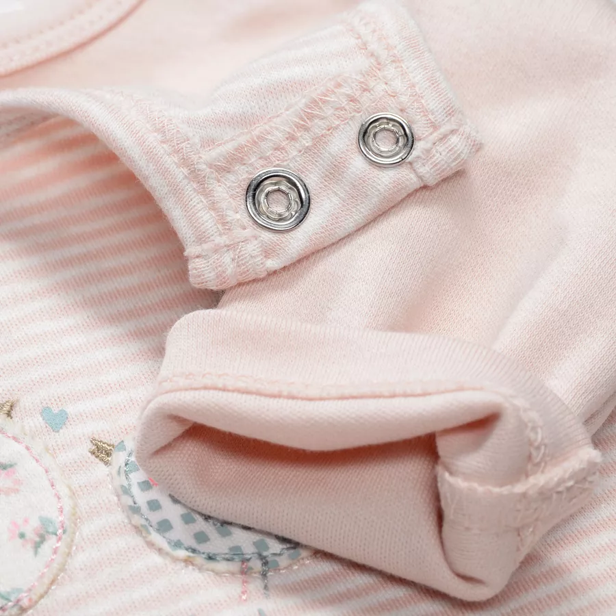 STACCATO Strampler+Shirt blush gestreift