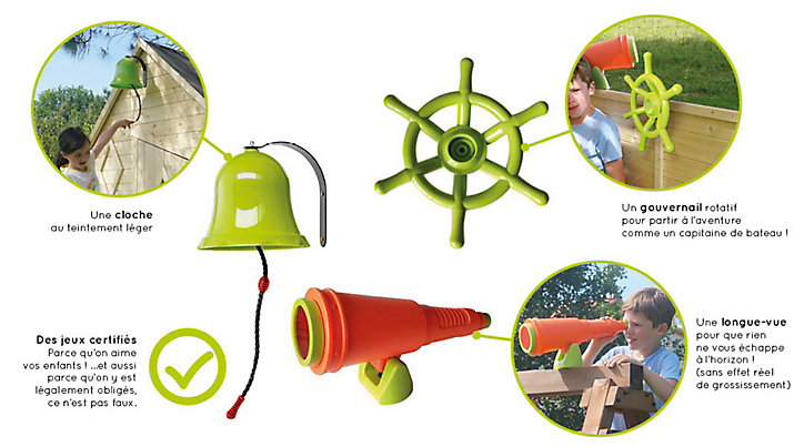 Lot de jouets pour aires de jeux Soulet - Thématique les bateaux pirates