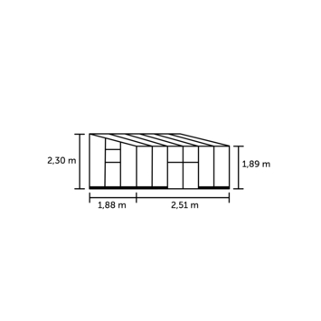 Tuinkas Royal Well Qube LT612 met 3mm veiligheidsglas