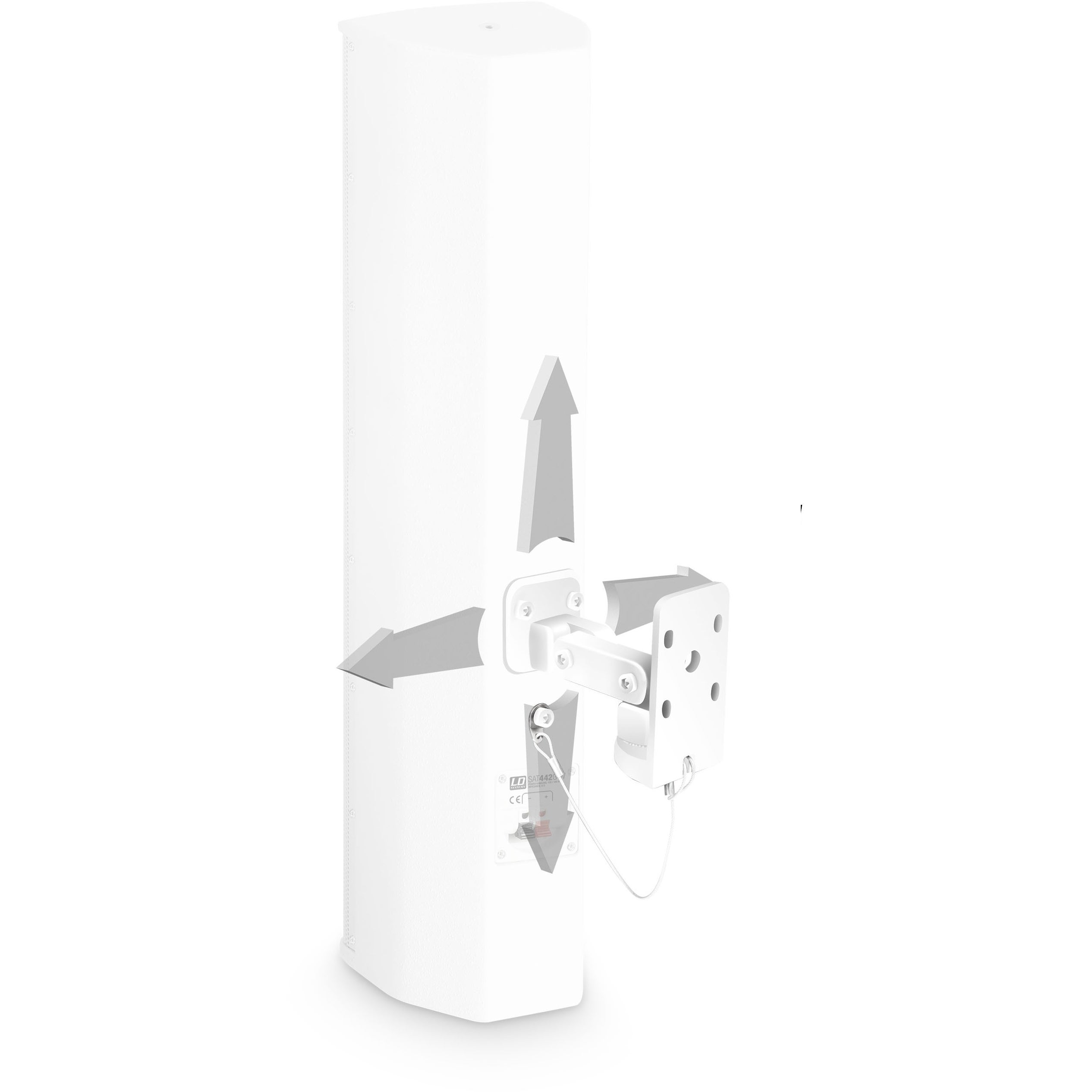 LD Systems SAT 442 G2 W 4 x 4 inch passieve installatie luidspreker (wit)