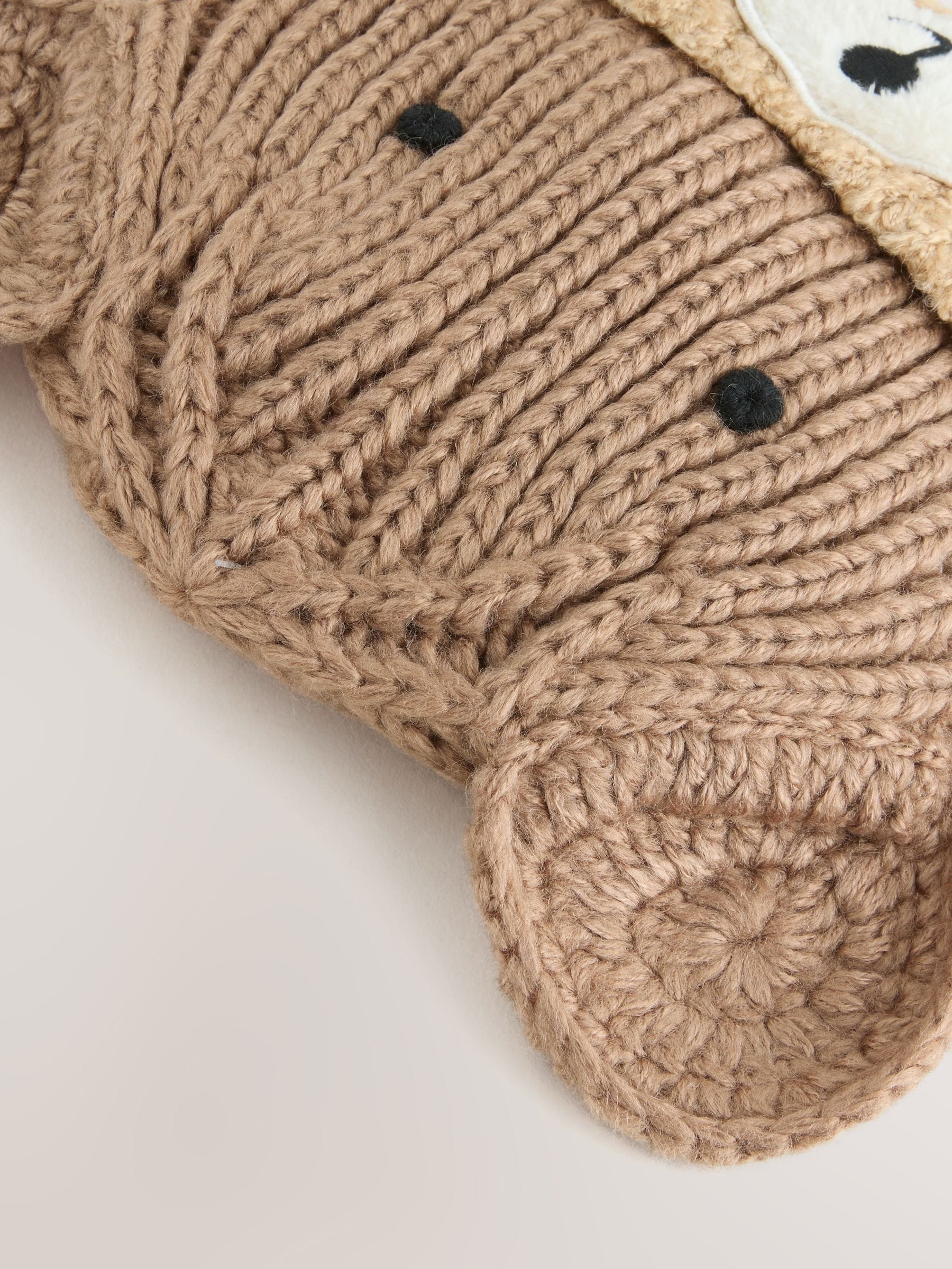 Bruin met beer - Hat & Mittens 2 Piece Set (3mths-6yrs)