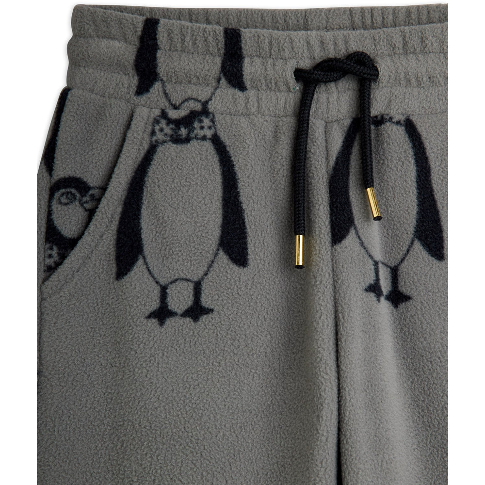 Køb Mini Rodini Grey Penguin Fleece Trousers