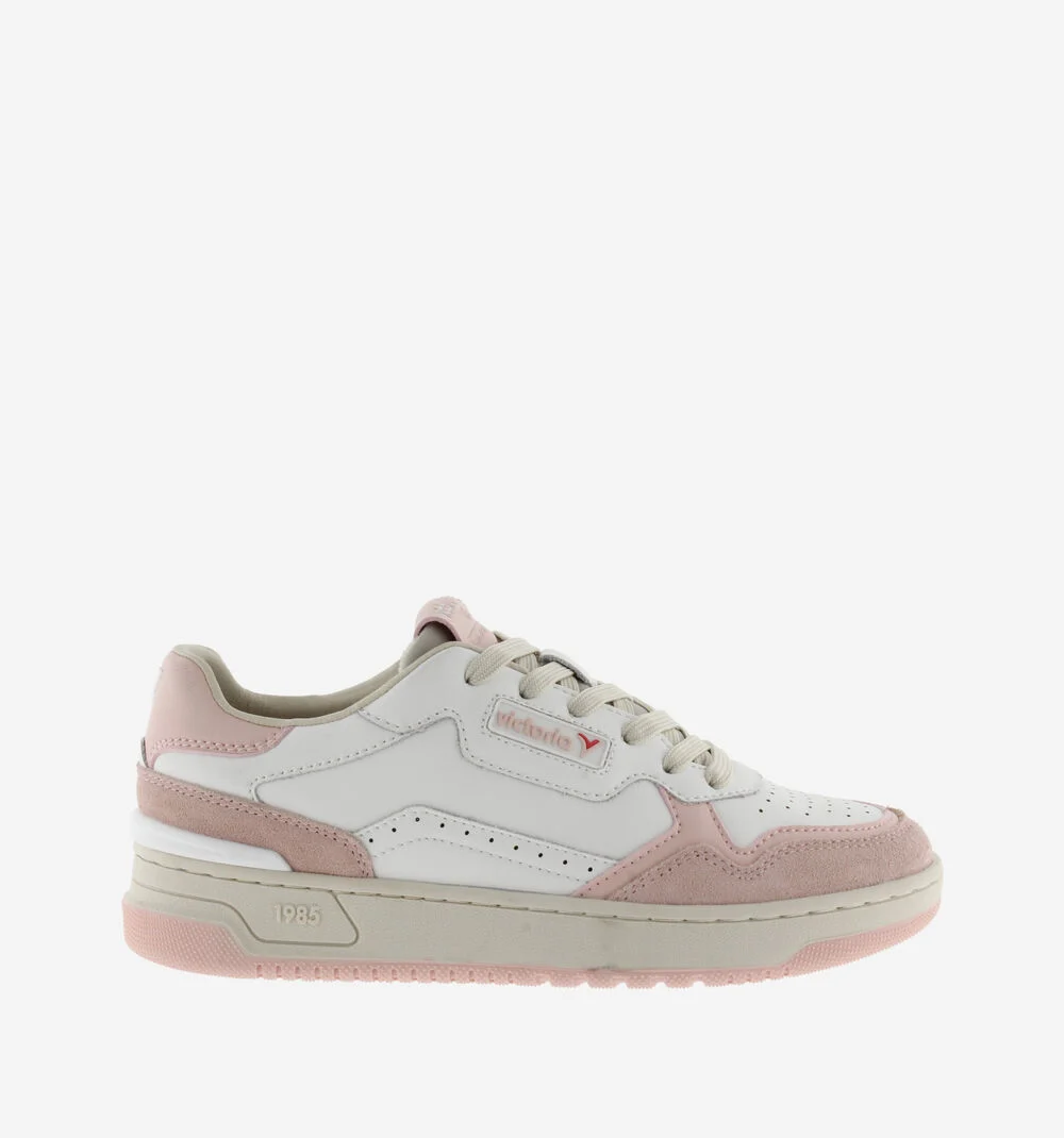 C80 - BLOCK COLORS UNISEX Baskets rétro unisexes monochromes ROSA