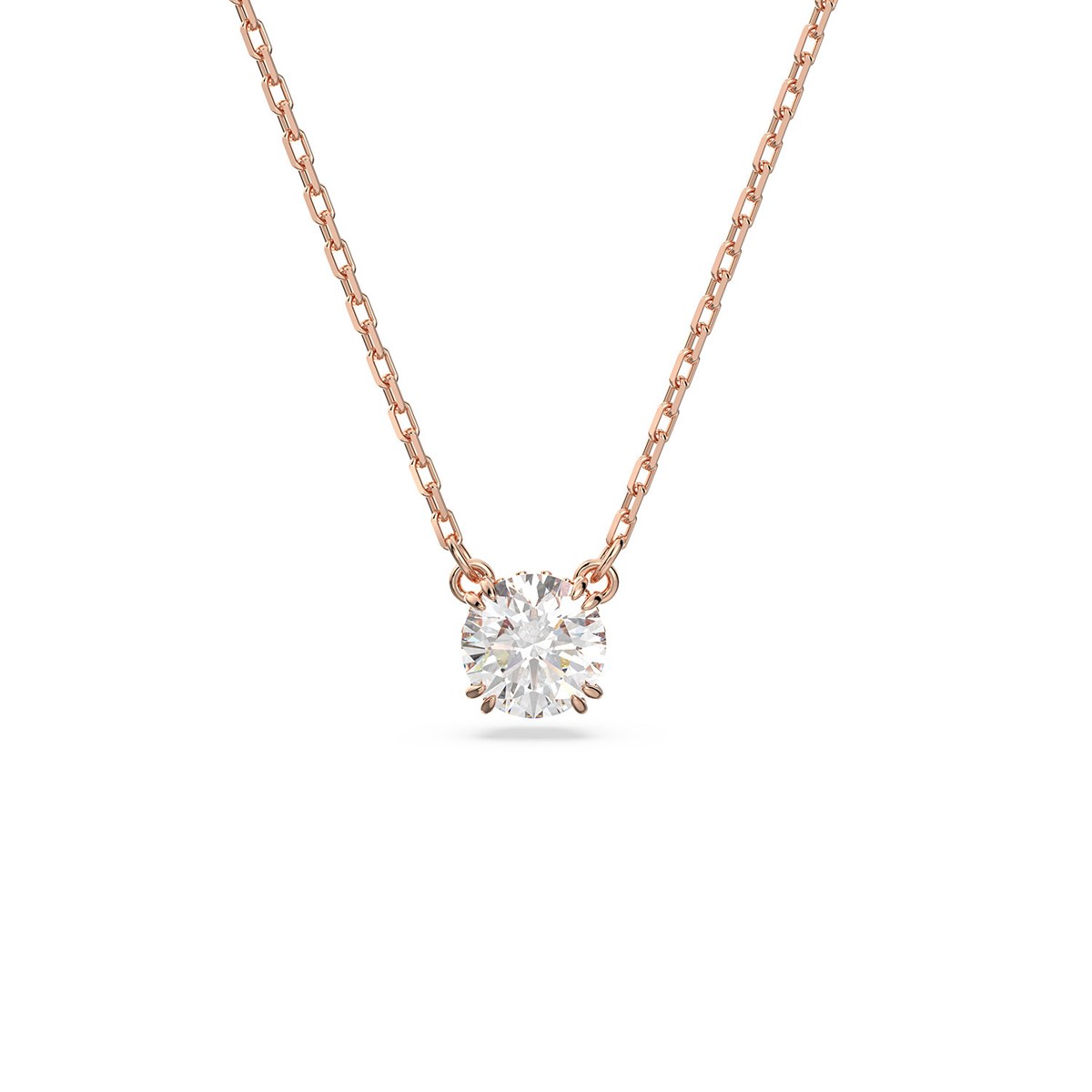 Pendentif Swarovski Constella rosé rond blanc